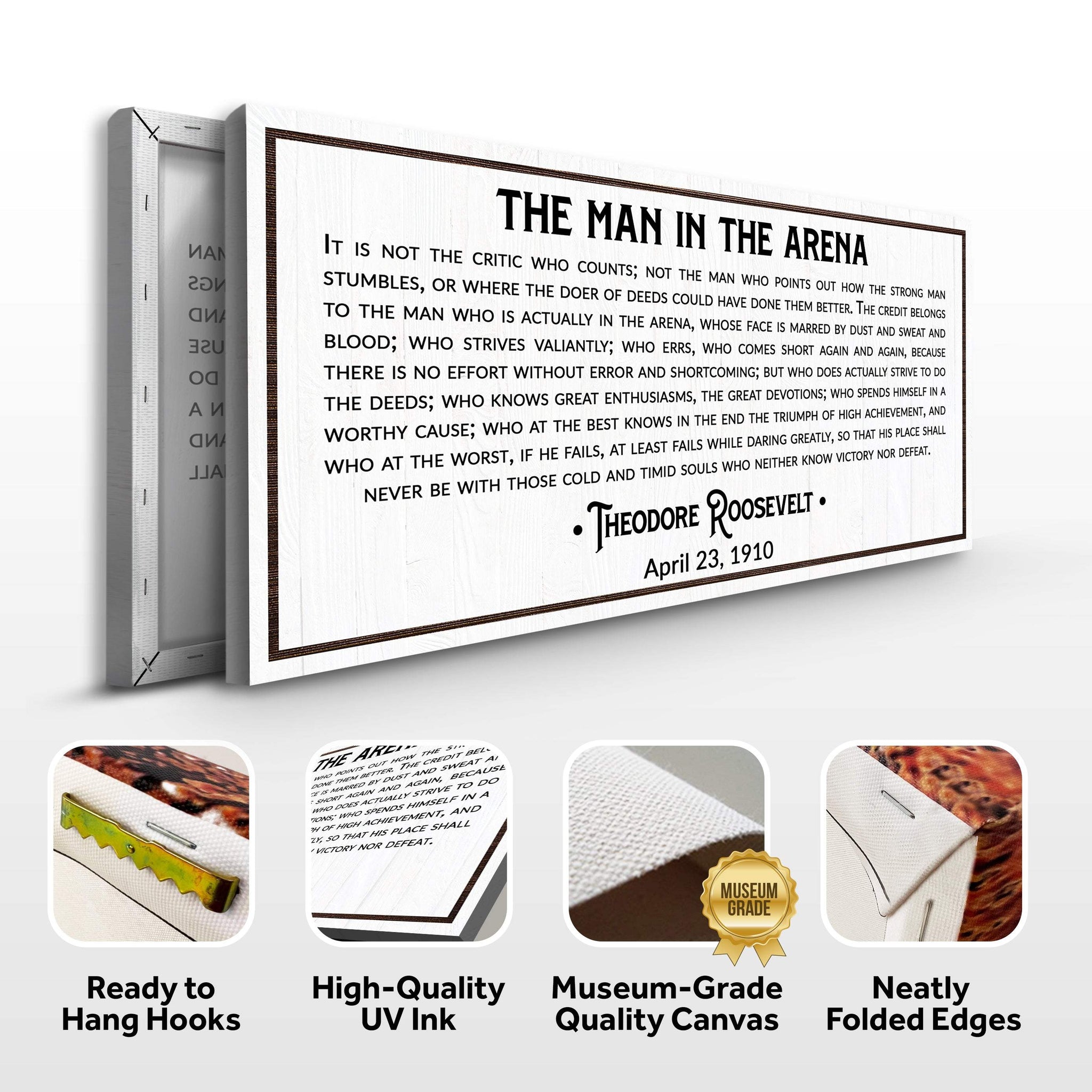 The Man In The Arena Sign VIII - Tailored Canvases - Flyclothing LLC