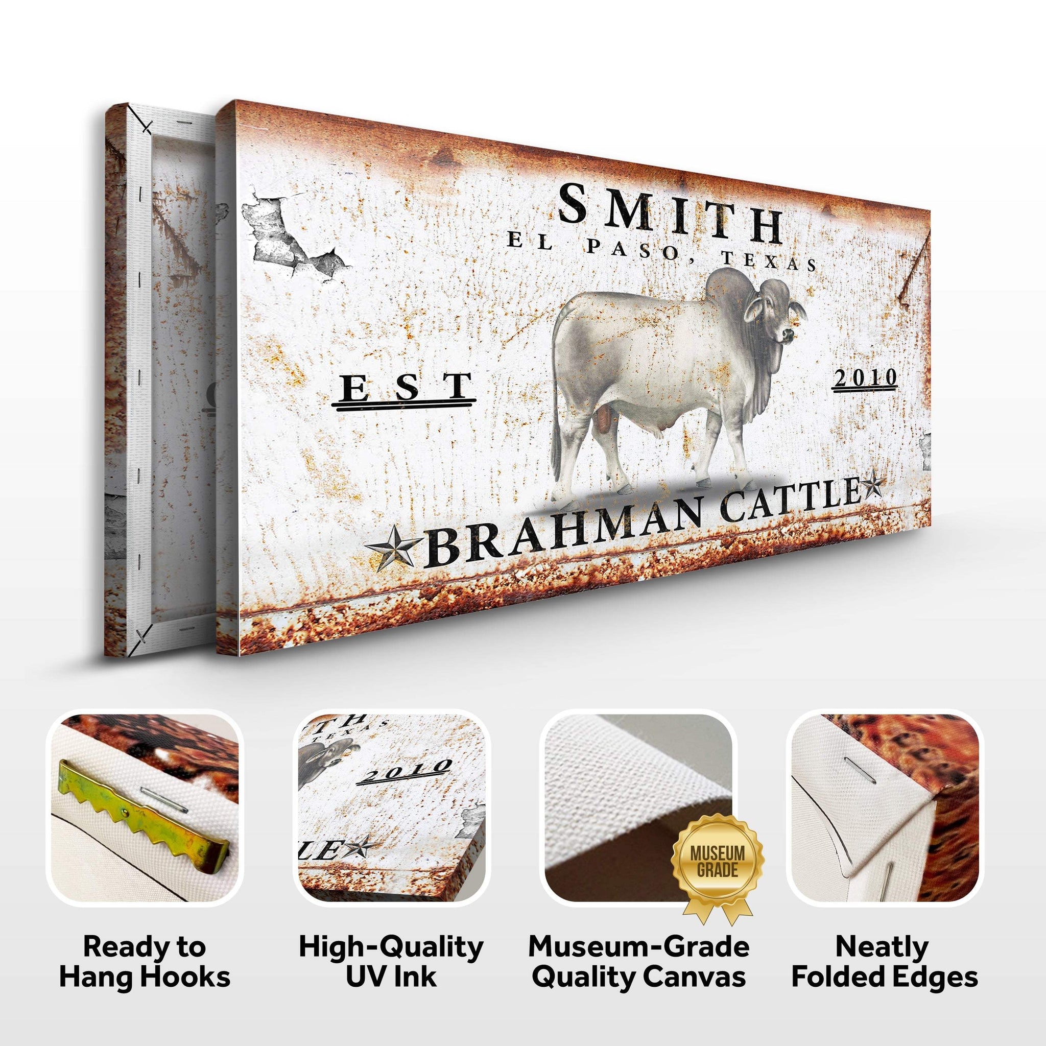Brahman Cattle Sign III - Tailored Canvases - Flyclothing LLC