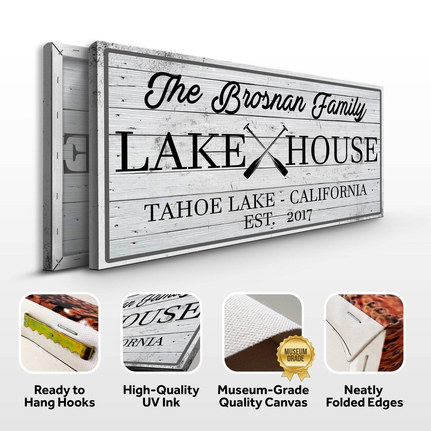 Family Lake House Paddle Sign - Tailored Canvases - Flyclothing LLC