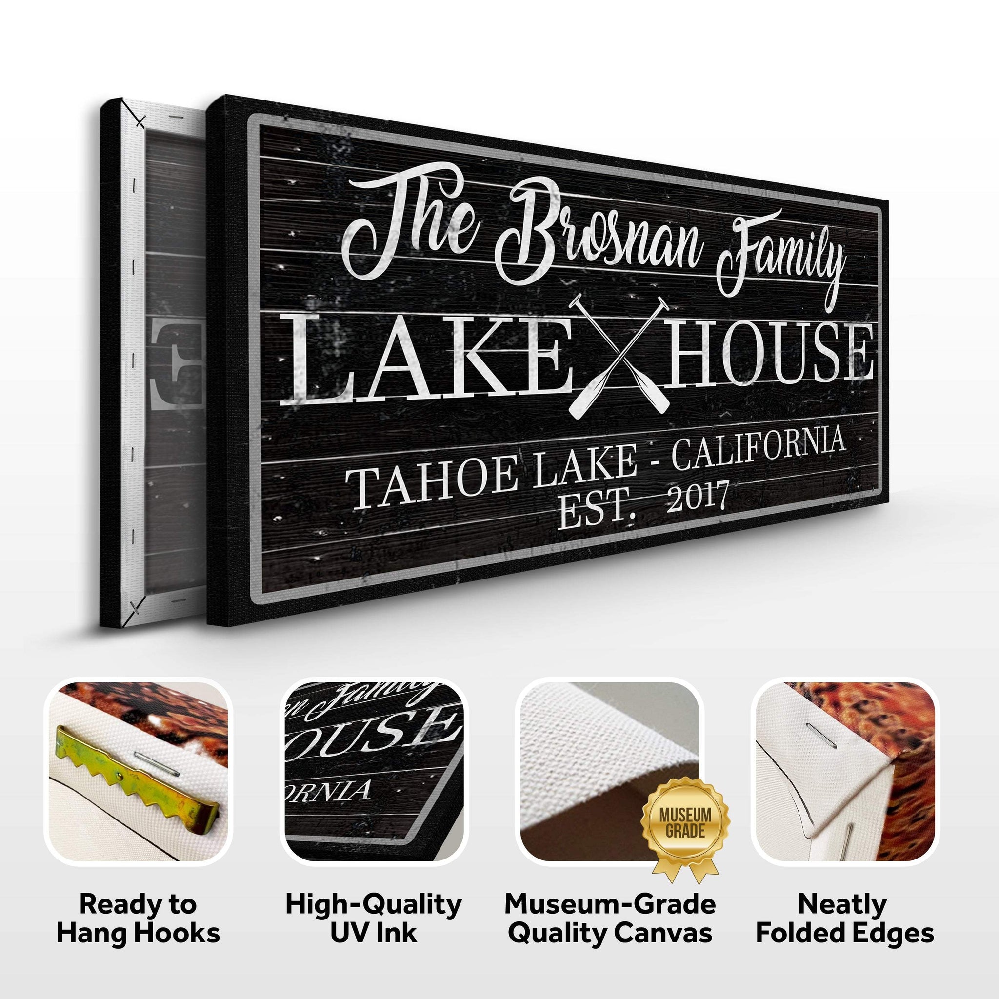 Family Lake House Paddle Sign II - Tailored Canvases - Flyclothing LLC