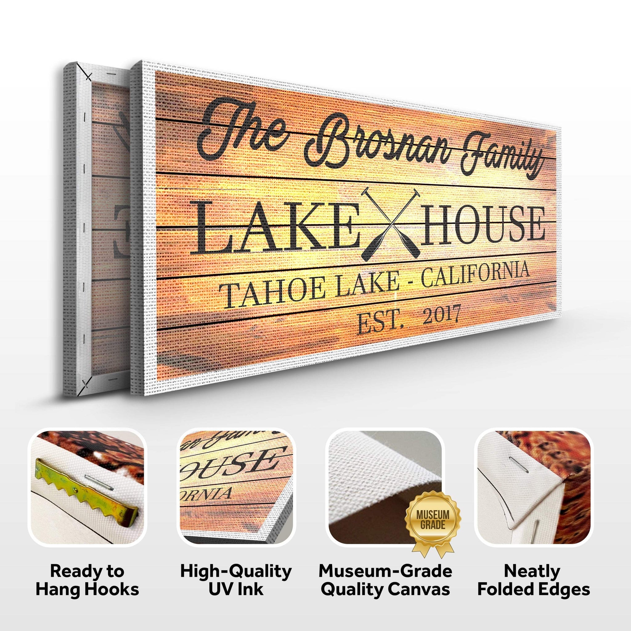 Family Lake House Paddle Sign III - Tailored Canvases - Flyclothing LLC