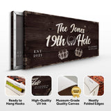 19th Hole Golf Personalized Sign II - Tailored Canvases - Flyclothing LLC