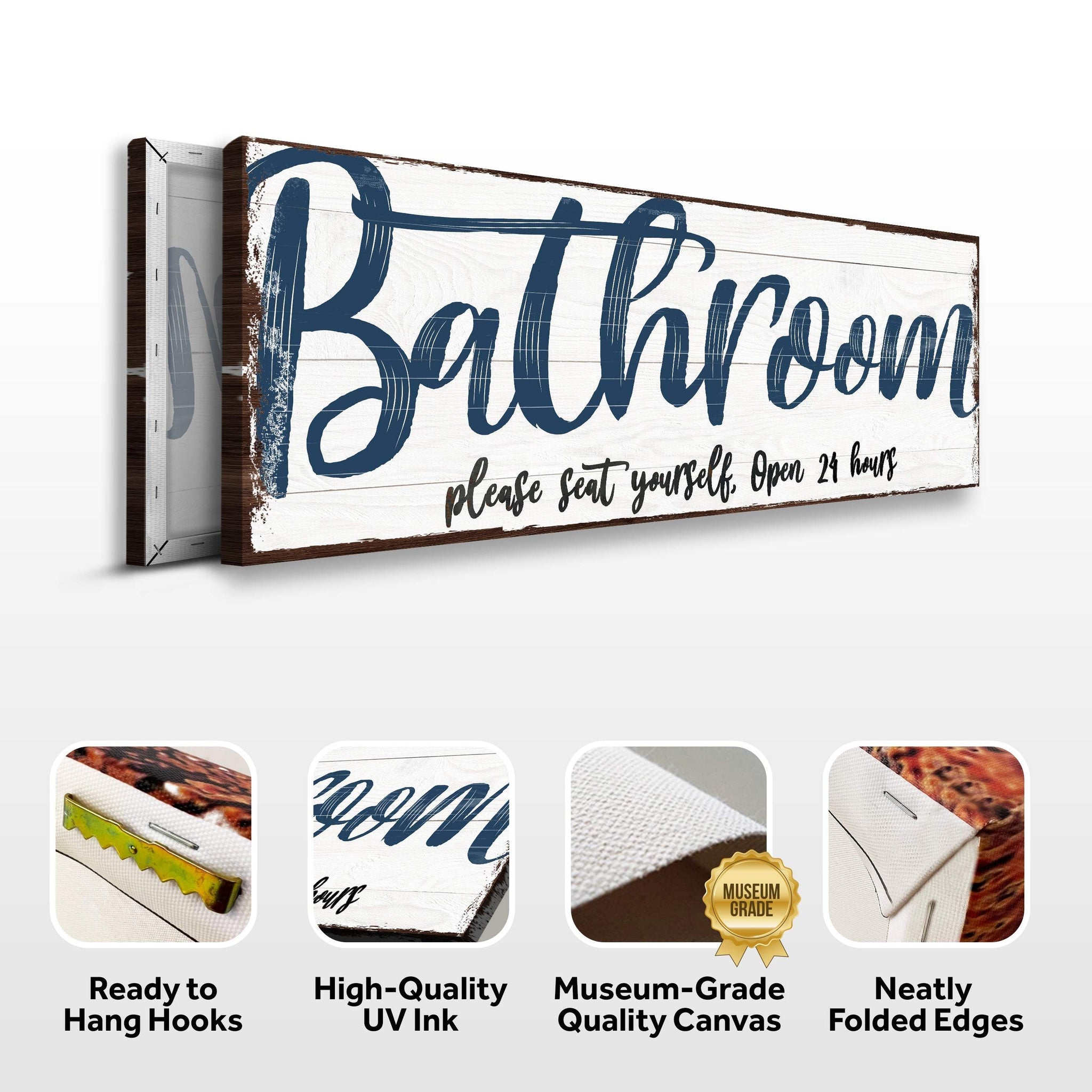 Please Seat Yourself Bathroom Sign II - Tailored Canvases - Flyclothing LLC