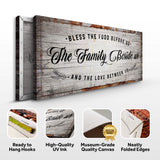 Bless The Food Before Us Kitchen Sign - Tailored Canvases - Flyclothing LLC
