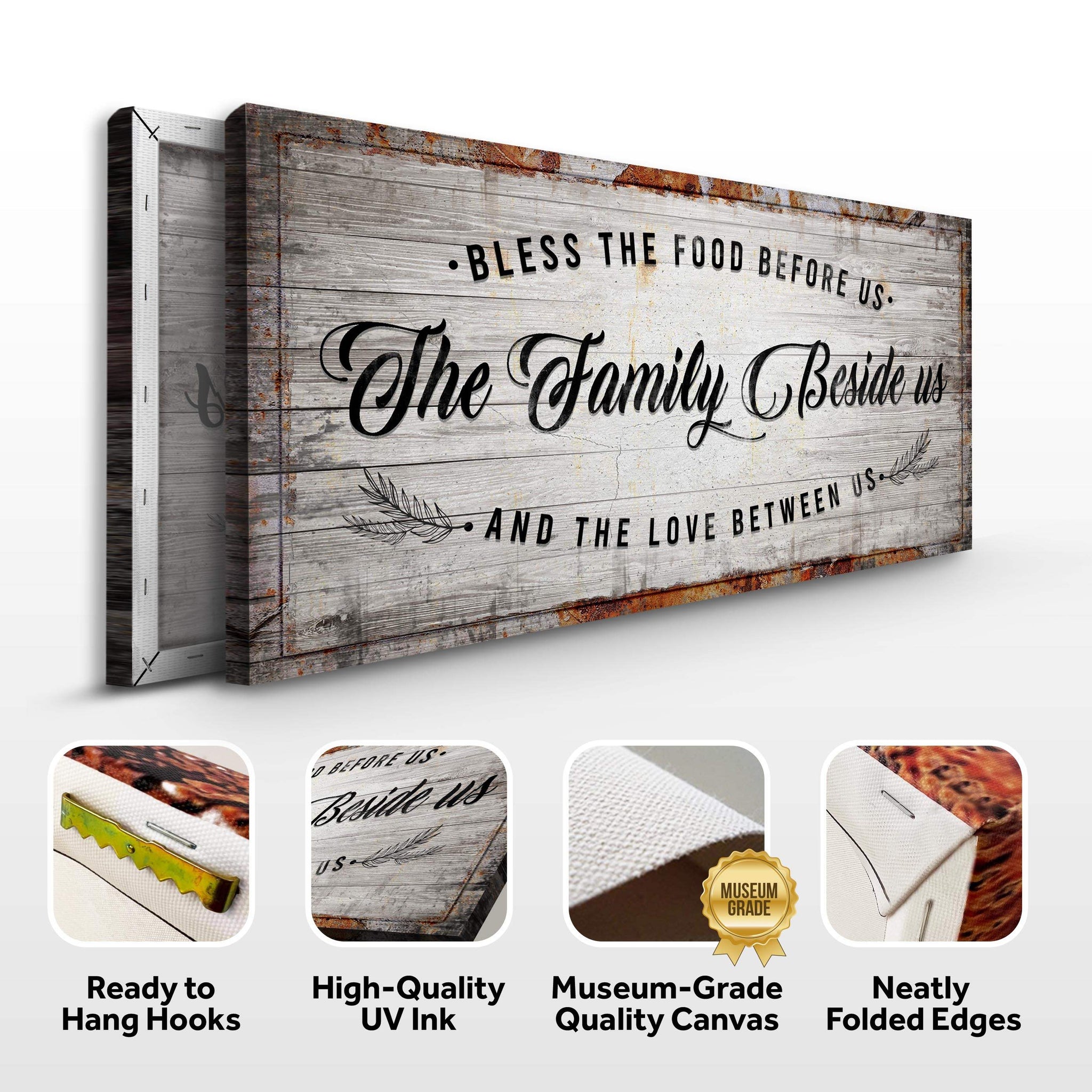 Bless The Food Before Us Kitchen Sign - Tailored Canvases - Flyclothing LLC