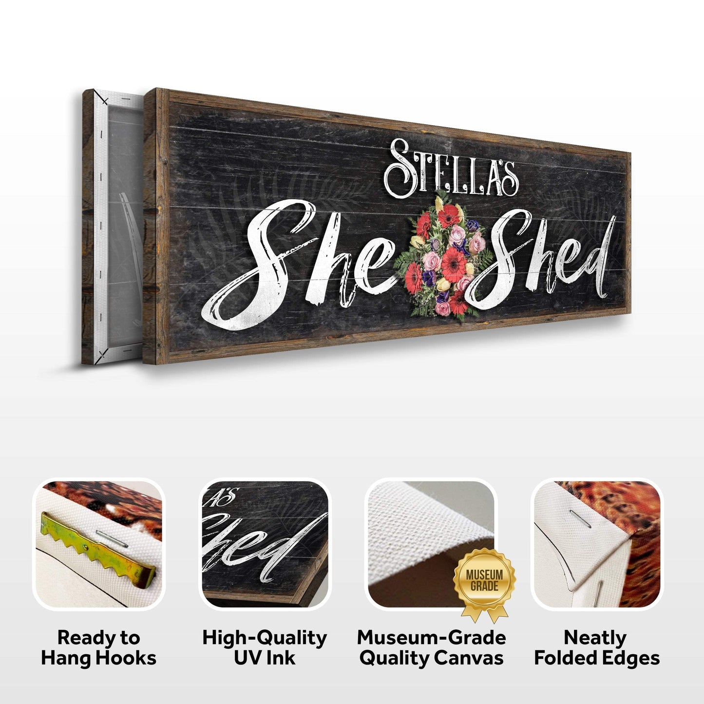 Personalized She Shed Sign VI - Tailored Canvases - Flyclothing LLC