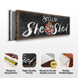Personalized She Shed Sign VI - Tailored Canvases - Flyclothing LLC