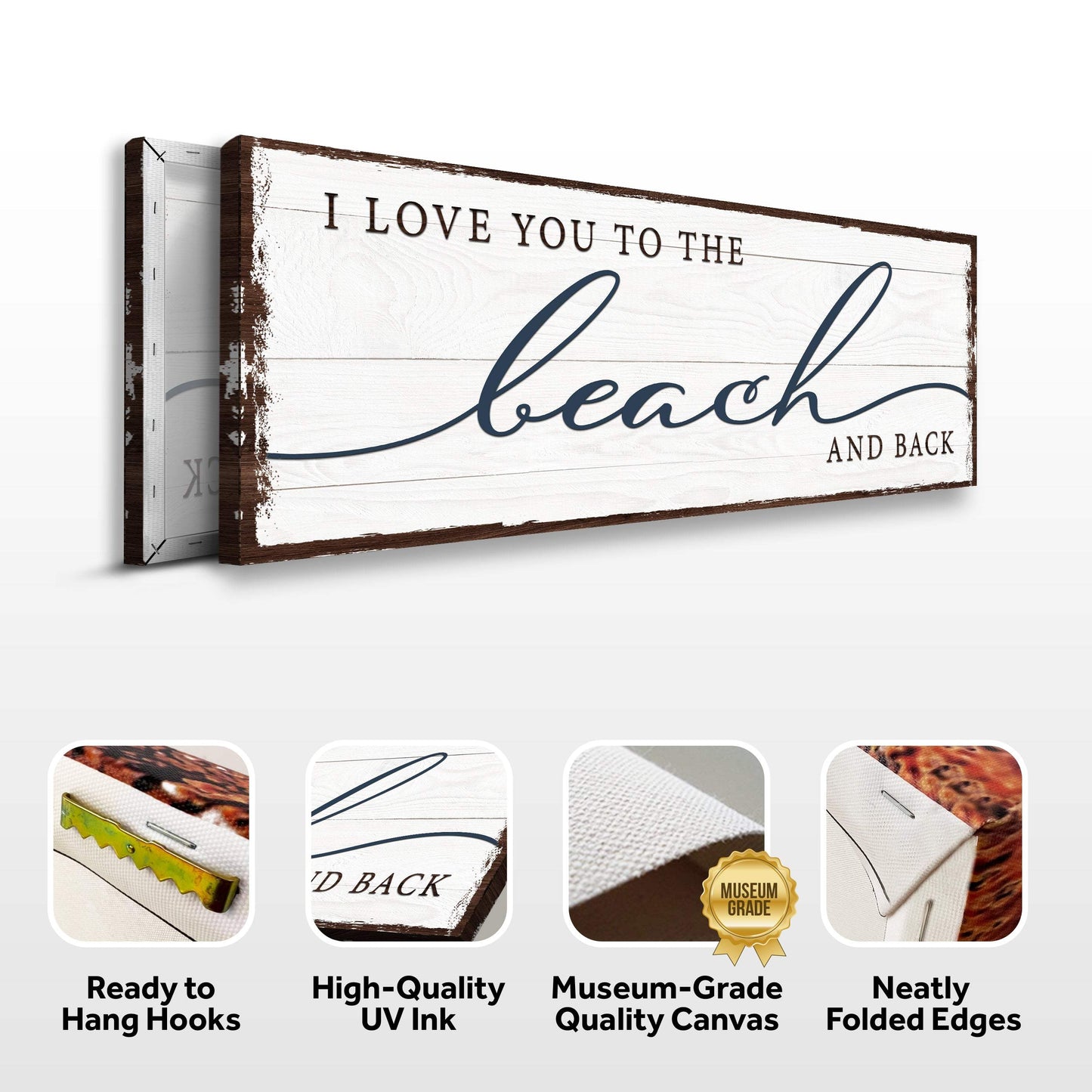Love You To The Beach And Back Sign - Tailored Canvases - Flyclothing LLC