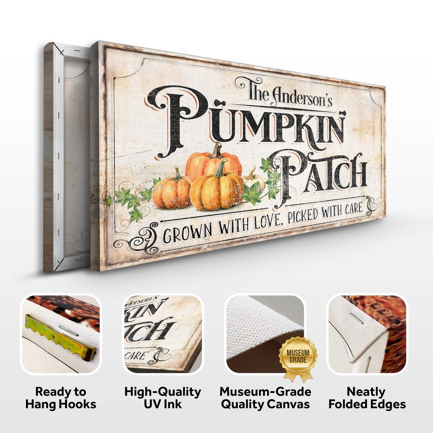 Personalized Pumpkin Patch Sign III - Tailored Canvases - Flyclothing LLC