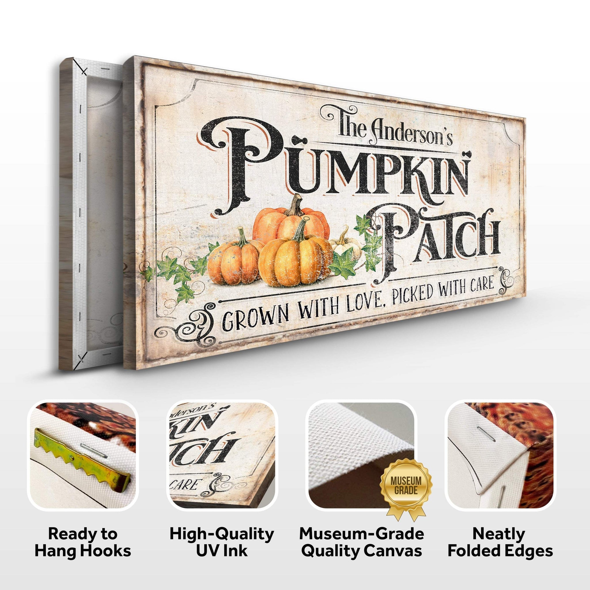 Personalized Pumpkin Patch Sign III - Tailored Canvases - Flyclothing LLC