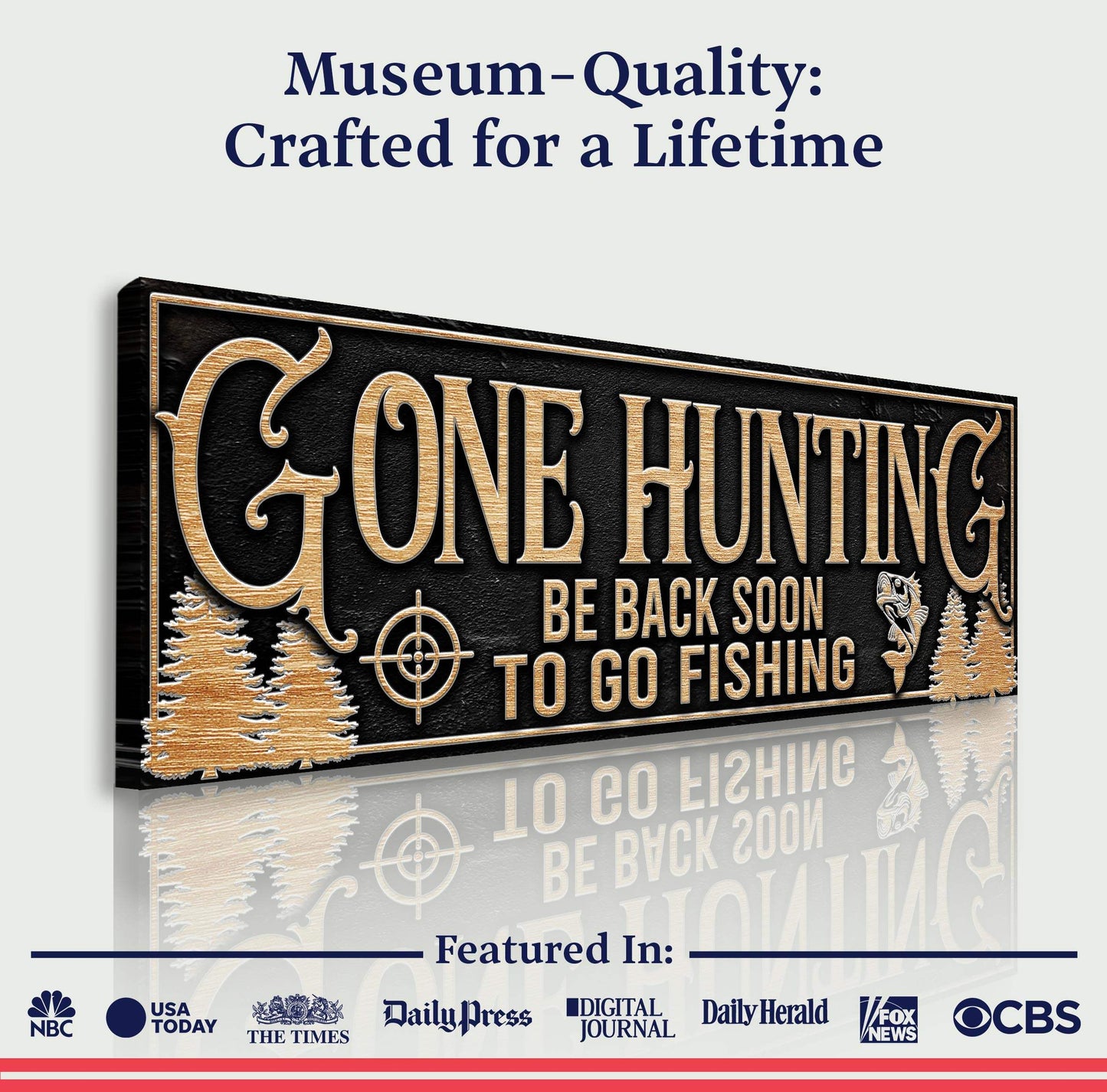 Gone Hunting Sign - Tailored Canvases - Flyclothing LLC
