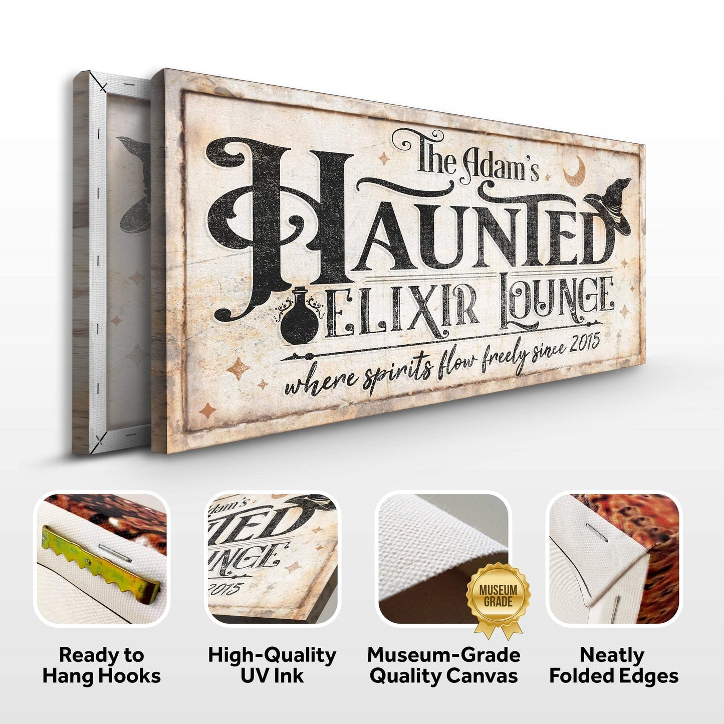 The Haunted Elixir Lounge Halloween Sign II - Tailored Canvases - Flyclothing LLC