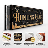 Personalized Family Hunting Camp Sign - Tailored Canvases - Flyclothing LLC