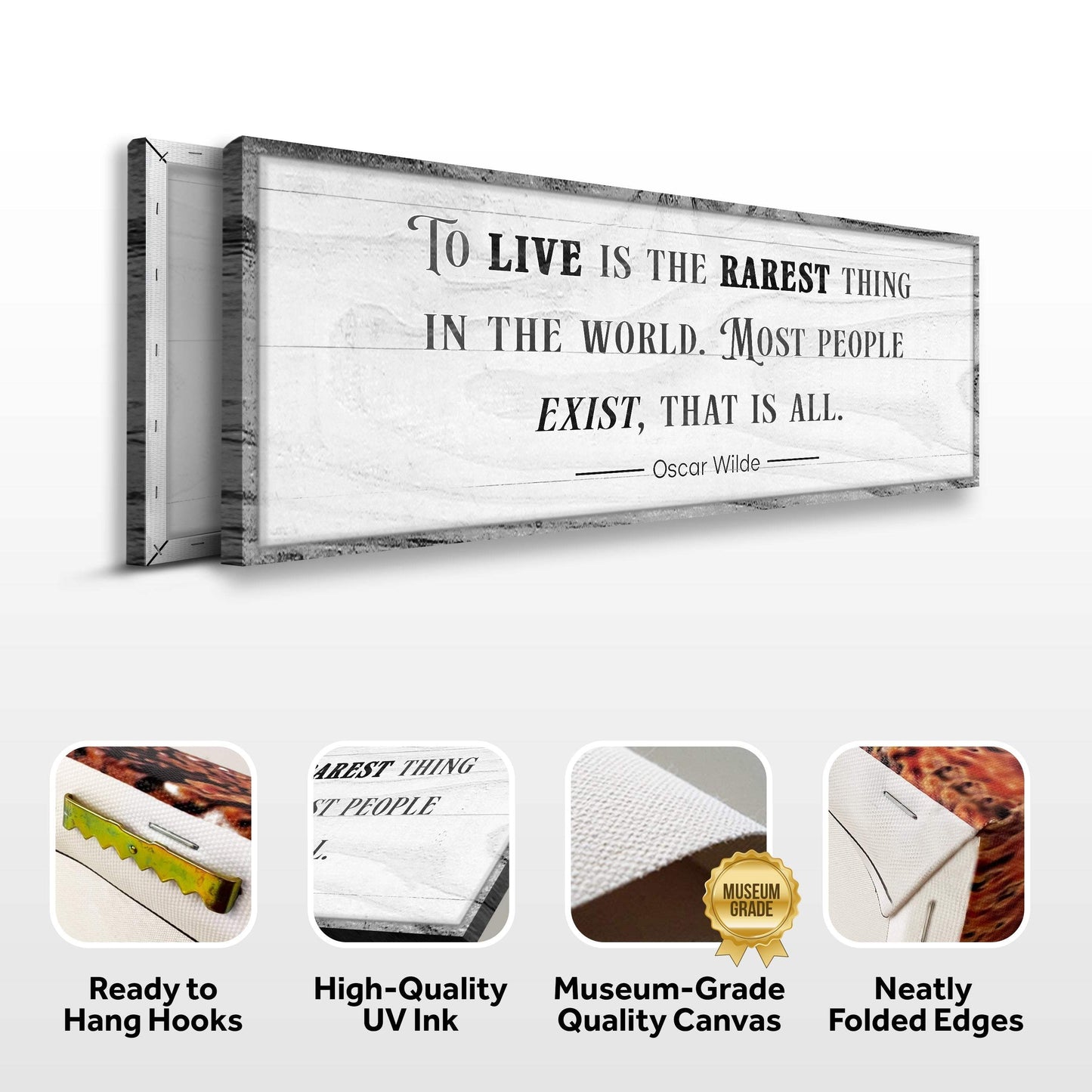 To Live Is The Rarest Thing Farmhouse Sign - Tailored Canvases - Flyclothing LLC