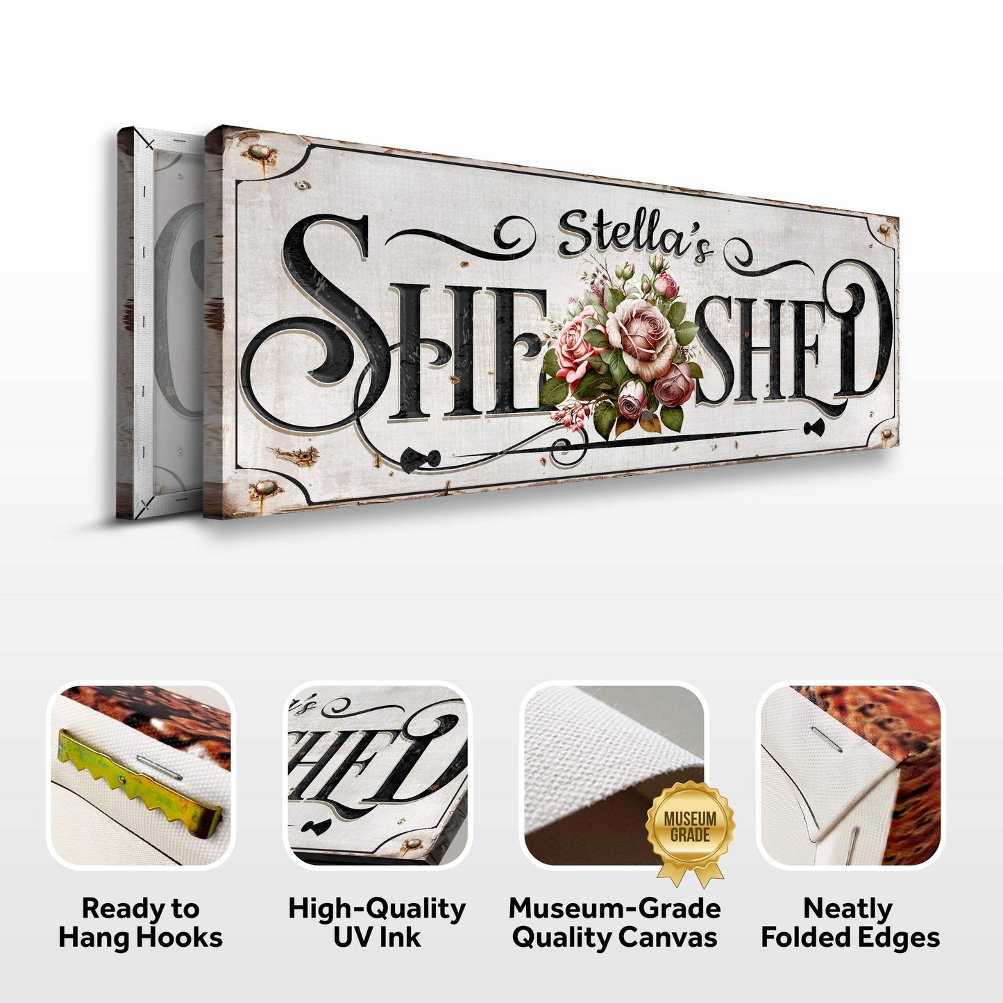 Personalized She Shed Sign - Tailored Canvases - Flyclothing LLC