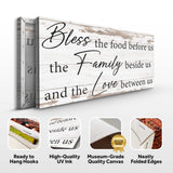 Bless The Food, Family, And Love Sign V - Tailored Canvases - Flyclothing LLC