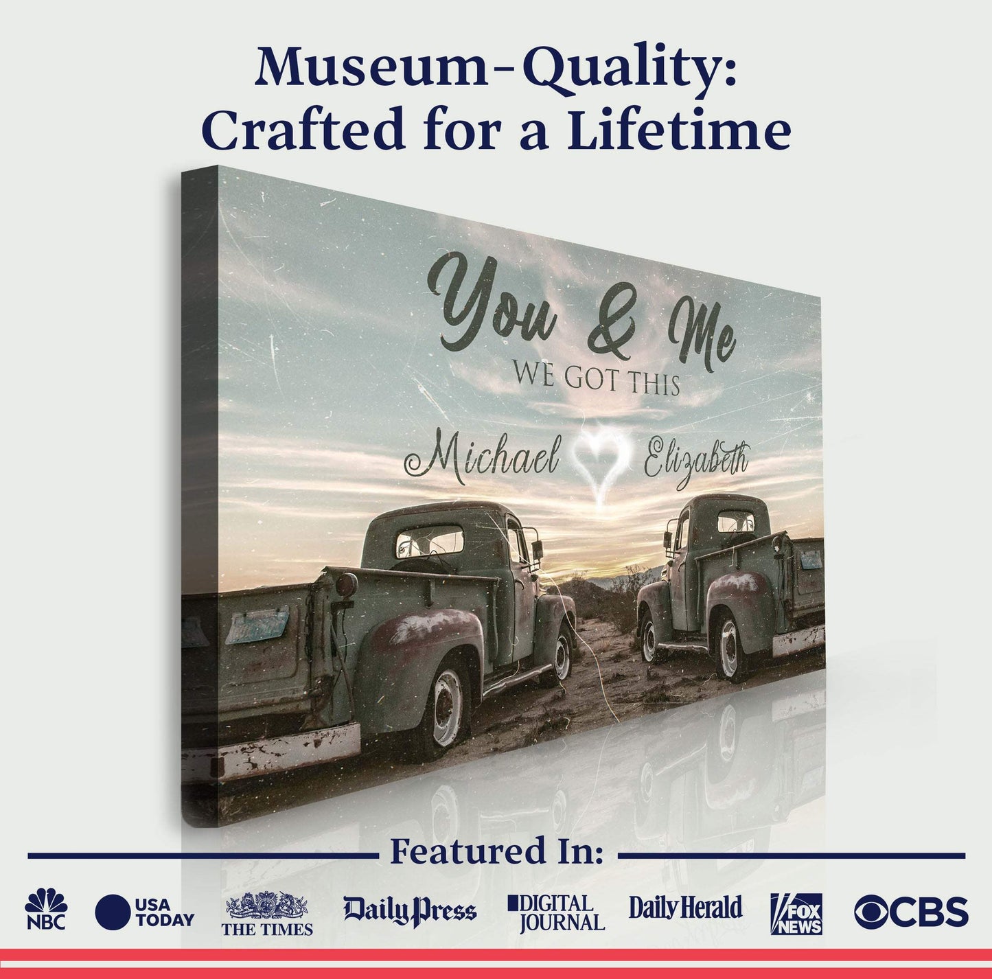 Vintage Truck Themed We Got This Couple Sign - Tailored Canvases - Flyclothing LLC