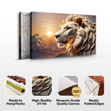3D Majestic Lion Wall Art IV - Tailored Canvases - Flyclothing LLC