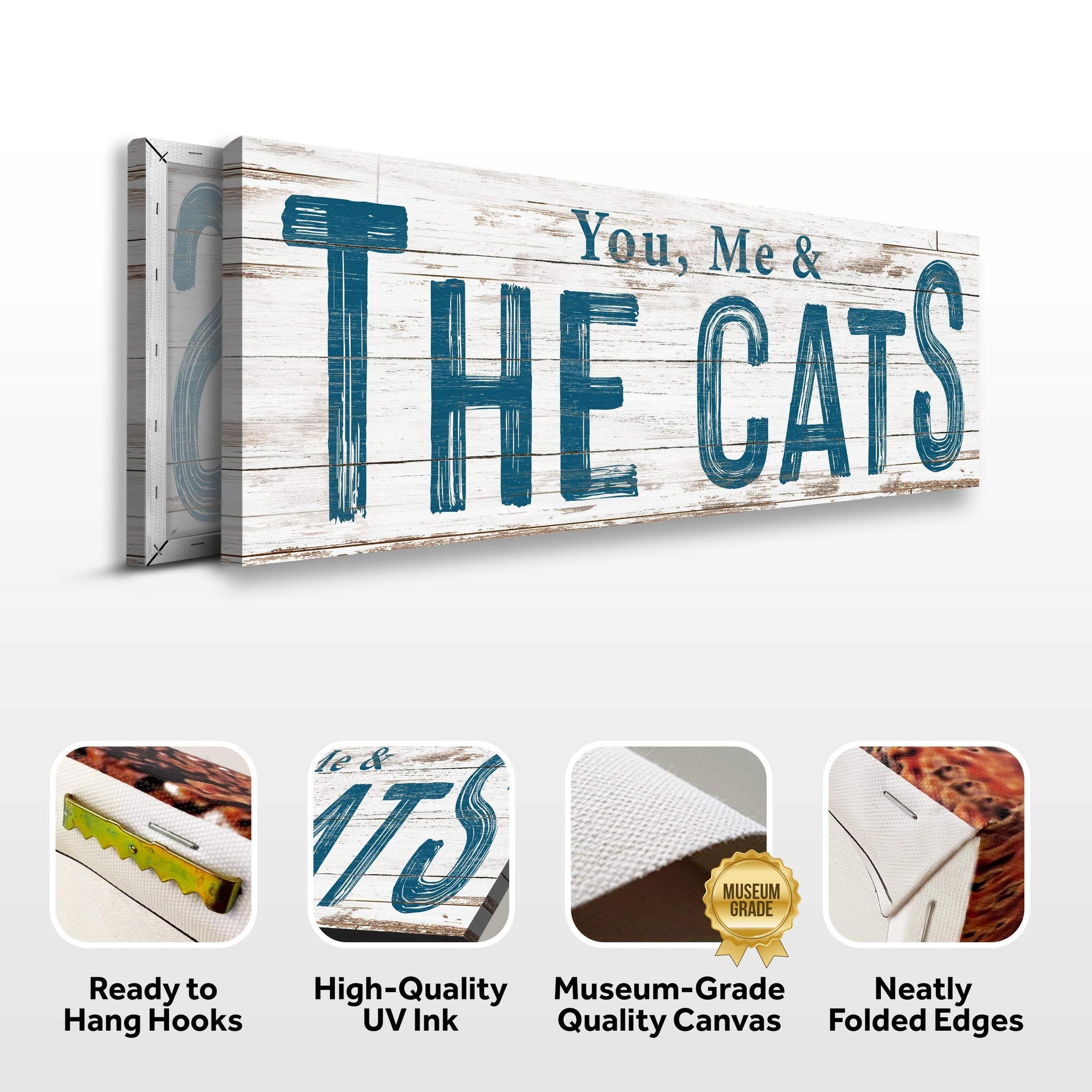 You, Me, And The Cats Sign II - Tailored Canvases - Flyclothing LLC
