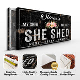 Personalized She Shed Sign IX - Tailored Canvases - Flyclothing LLC