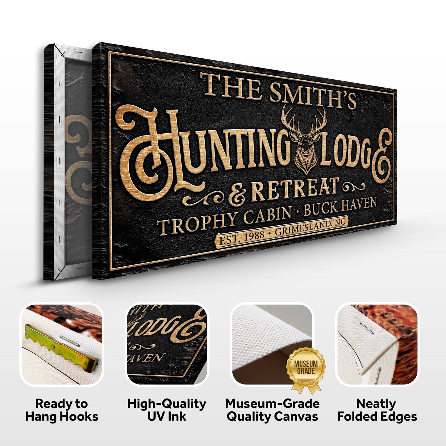 Family Hunting Lodge Retreat Sign - Tailored Canvases - Flyclothing LLC
