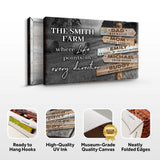 Where Life Points In Every Direction Family Farm Names Sign - Tailored Canvases - Flyclothing LLC