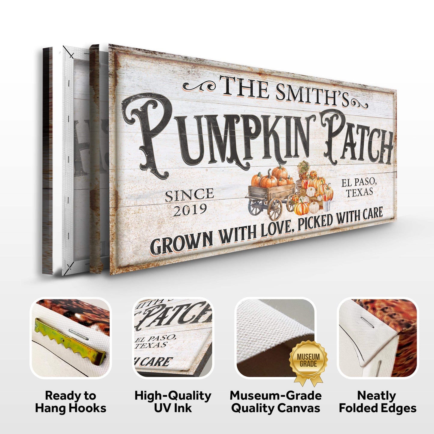 Personalized Pumpkin Patch Sign VII - Tailored Canvases - Flyclothing LLC