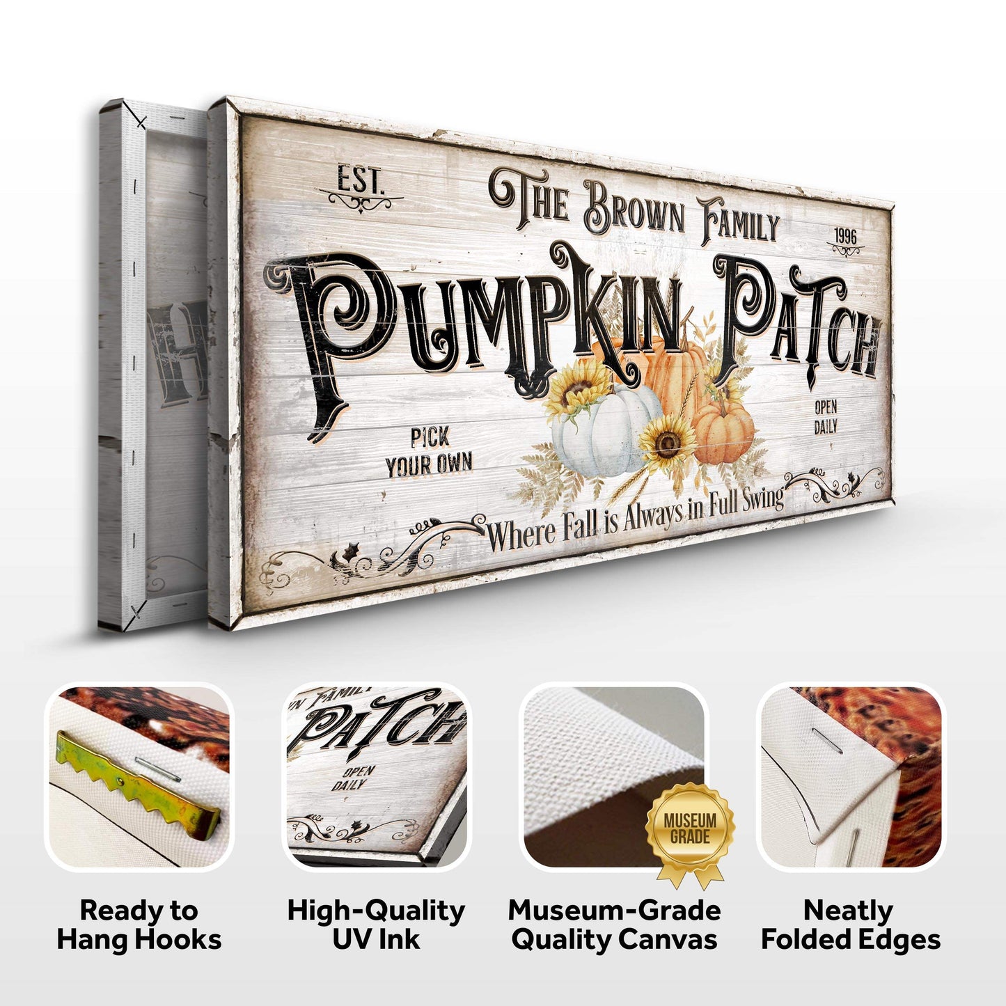 Personalized Pumpkin Patch Sign V - Tailored Canvases - Flyclothing LLC