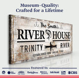 Personalized River House Sign II - Tailored Canvases - Flyclothing LLC