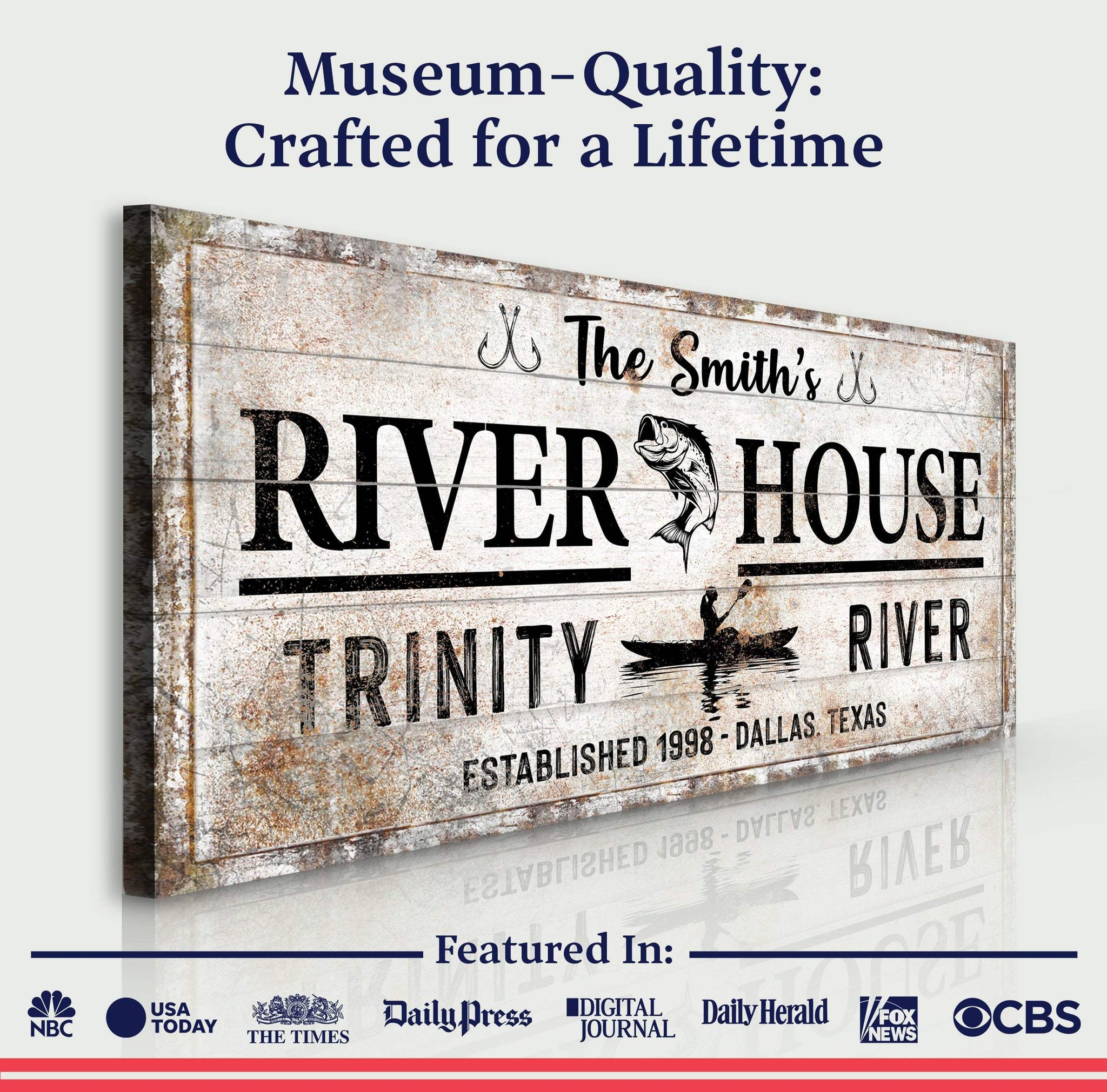 Personalized River House Sign II - Tailored Canvases - Flyclothing LLC