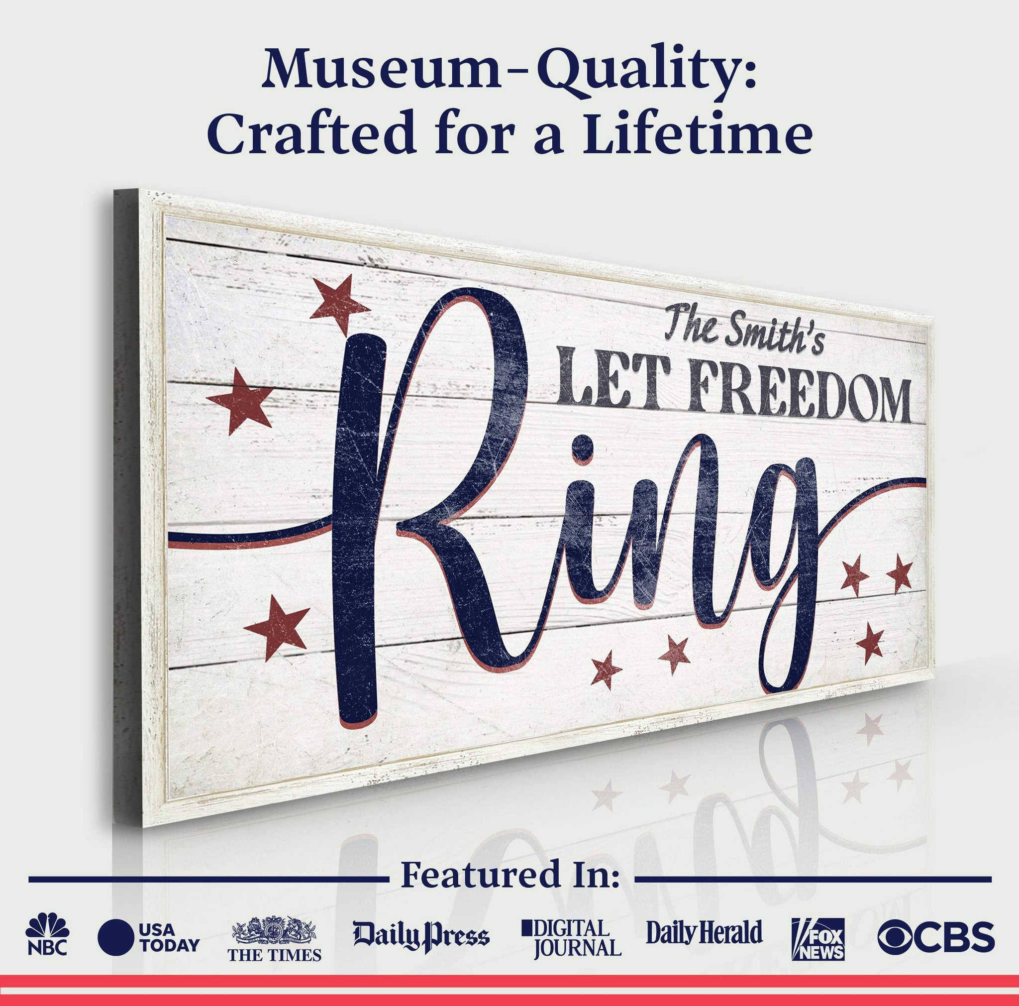 Let Freedom Ring Personalized Sign - Tailored Canvases - Flyclothing LLC