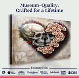 Skull and Flowers Wall Art IX - Tailored Canvases - Flyclothing LLC