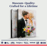 Custom Wedding Watercolor Portrait - Tailored Canvases - Flyclothing LLC
