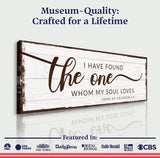 I Have Found The One Whom My Soul Loves Faith Sign - Tailored Canvases - Flyclothing LLC