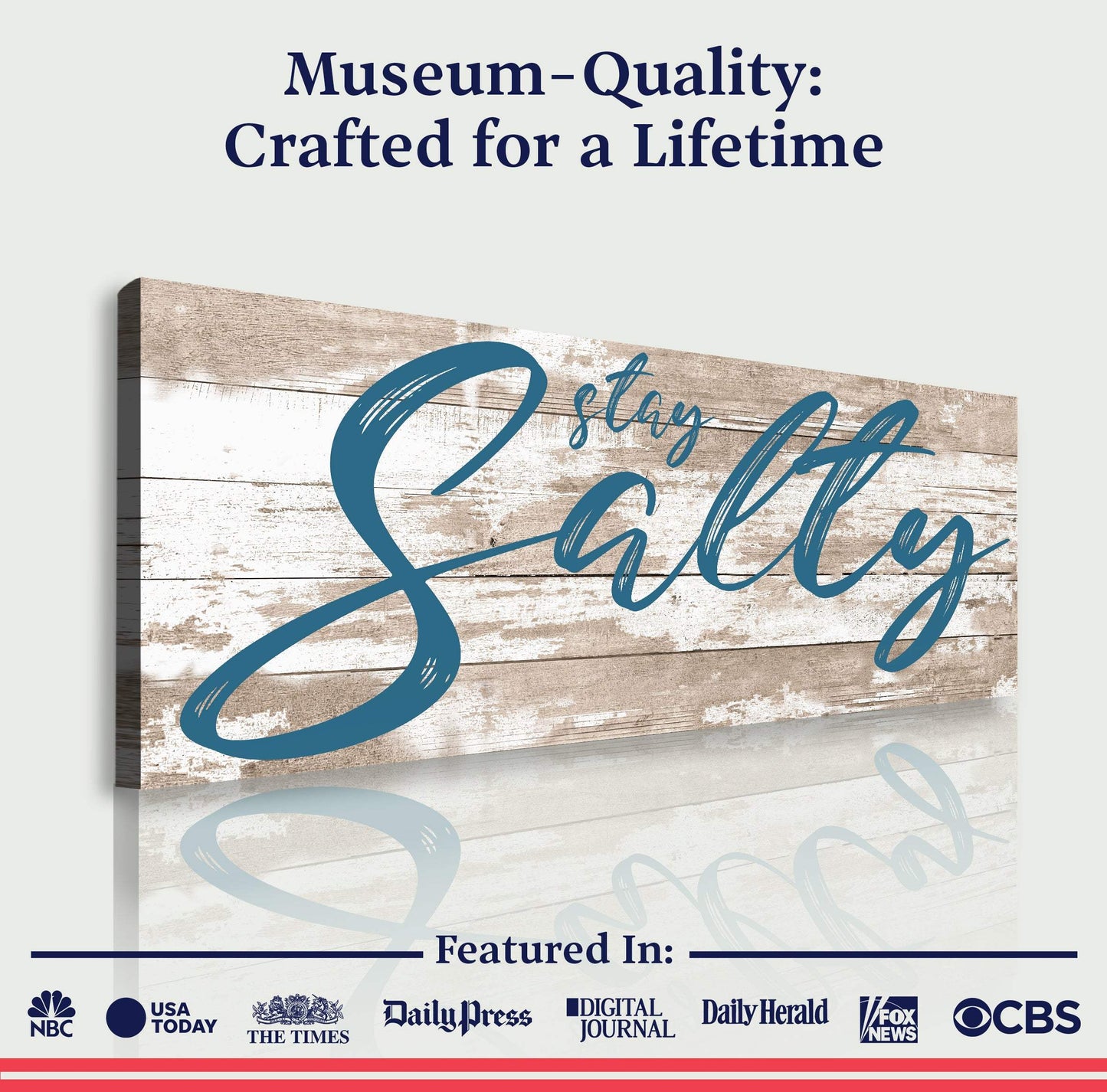 Stay Salty Coastal Sign II - Tailored Canvases - Flyclothing LLC