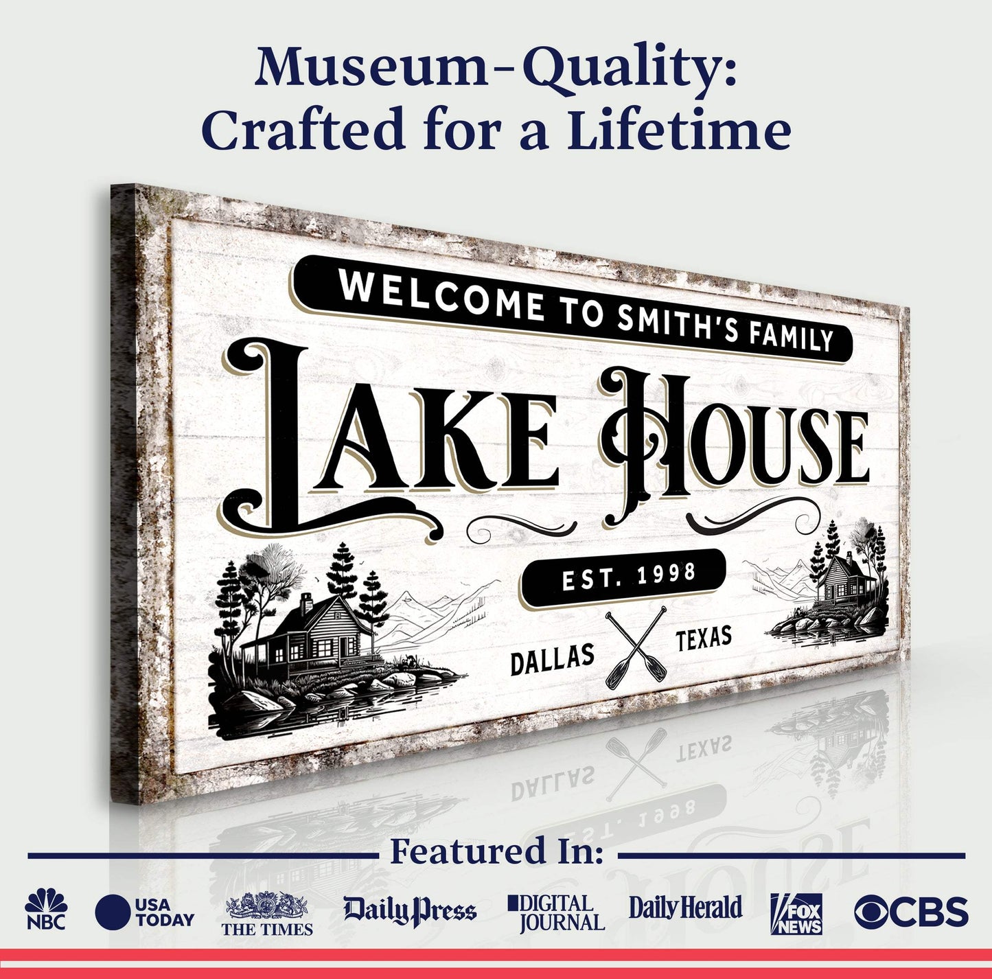Lake House Sign VIII - Tailored Canvases - Flyclothing LLC