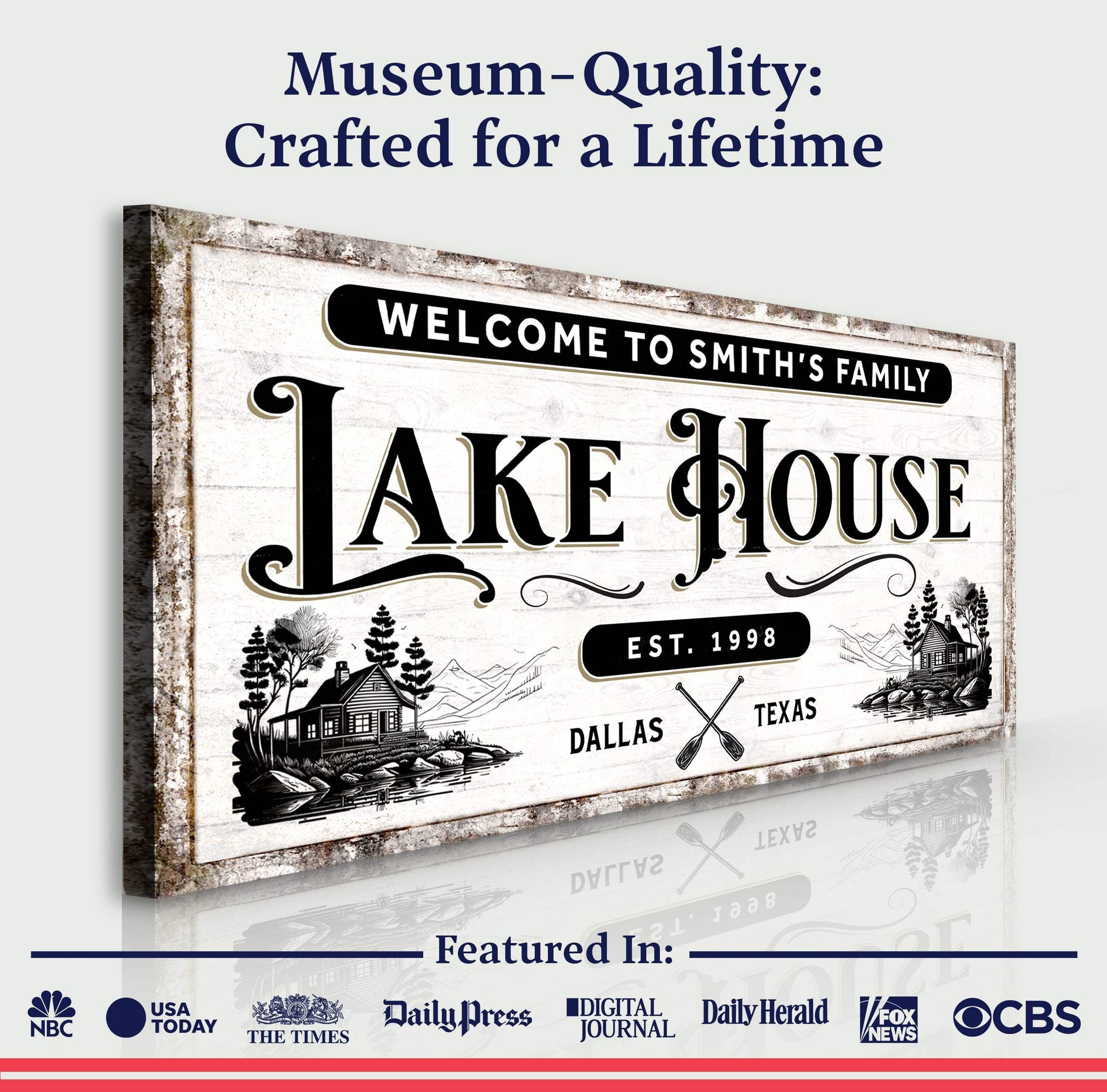 Lake House Sign VIII - Tailored Canvases - Flyclothing LLC
