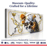 3D Rose and Skull Wall Art - Tailored Canvases - Flyclothing LLC
