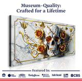 3D Rose and Skull Wall Art II - Tailored Canvases - Flyclothing LLC
