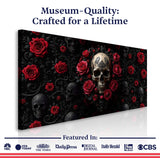 3D Rose and Skull Wall Art III - Tailored Canvases - Flyclothing LLC