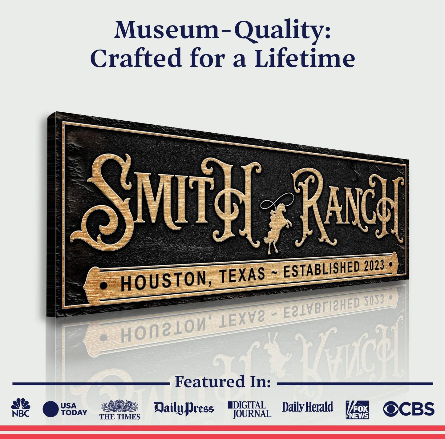 Personalized Horse Ranch Sign - Tailored Canvases - Flyclothing LLC