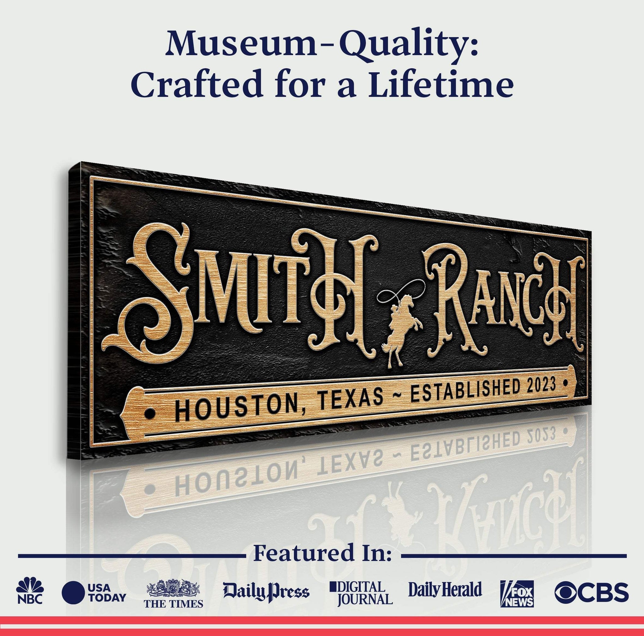 Personalized Horse Ranch Sign - Tailored Canvases - Flyclothing LLC