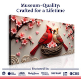 3D Cardinals Wall Art VI - Tailored Canvases - Flyclothing LLC