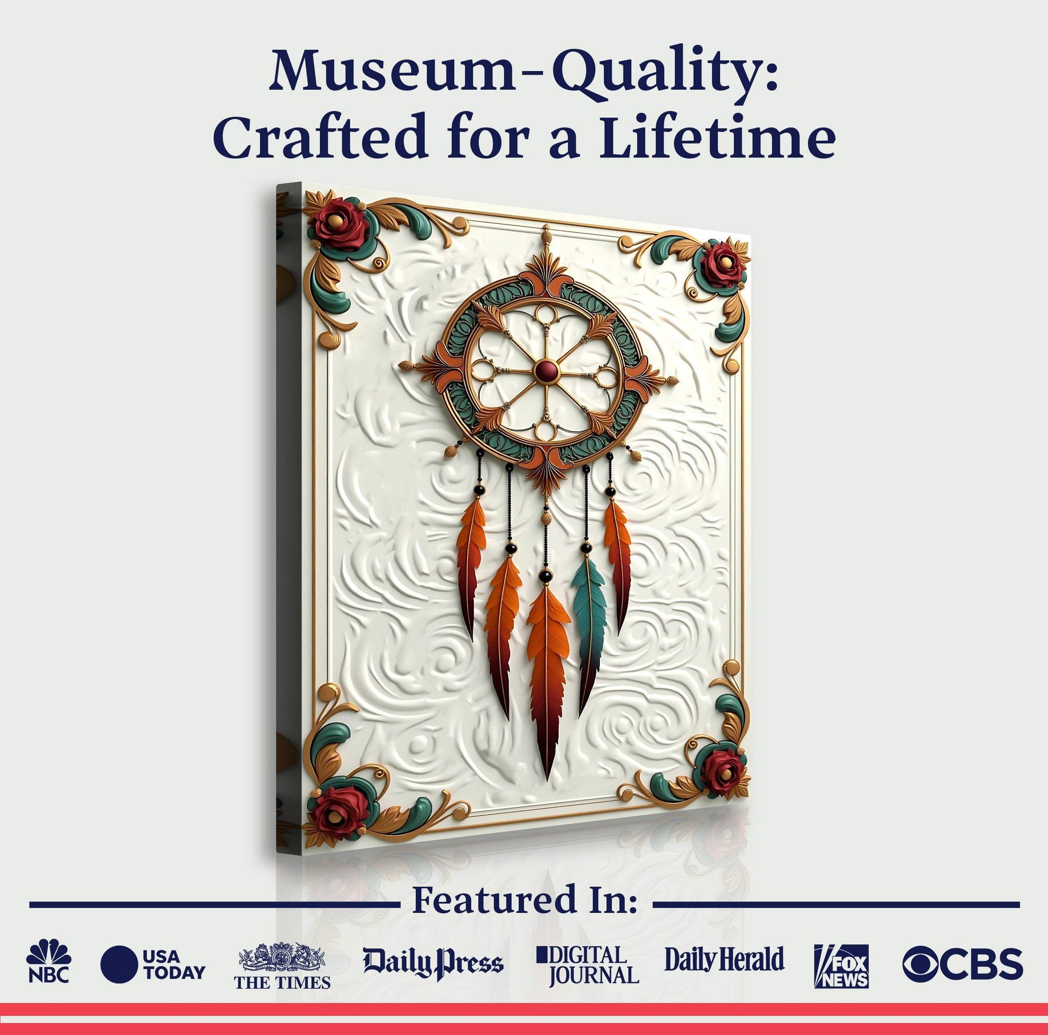 3D Whispering Feathers Wall Art III - Tailored Canvases - Flyclothing LLC