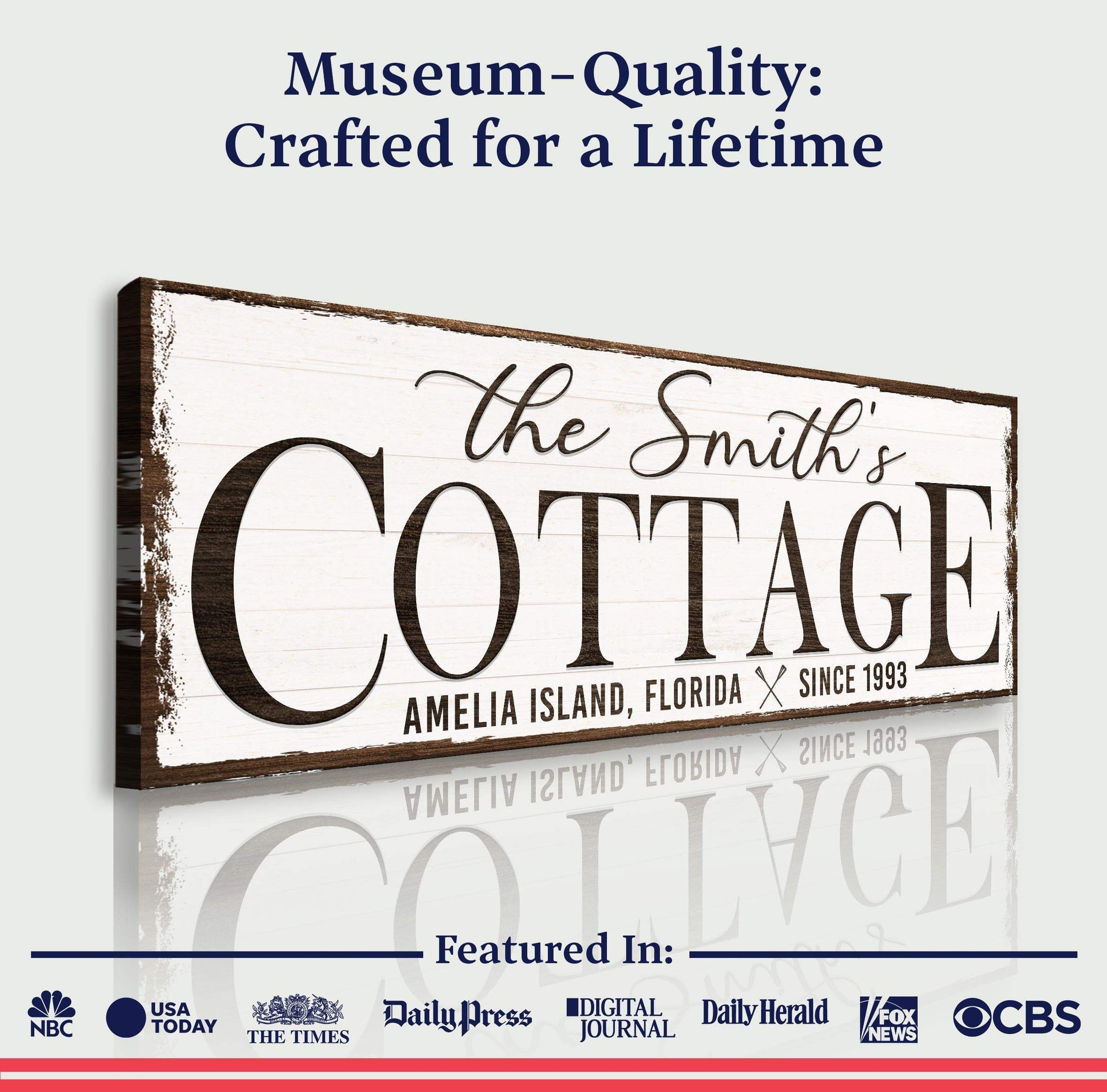 Cottage Beach House Sign II - Tailored Canvases - Flyclothing LLC