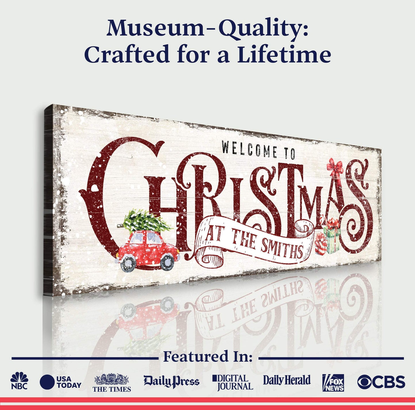 Family Welcome To Christmas Sign II - Tailored Canvases - Flyclothing LLC