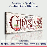 Family Welcome To Christmas Sign II - Tailored Canvases - Flyclothing LLC