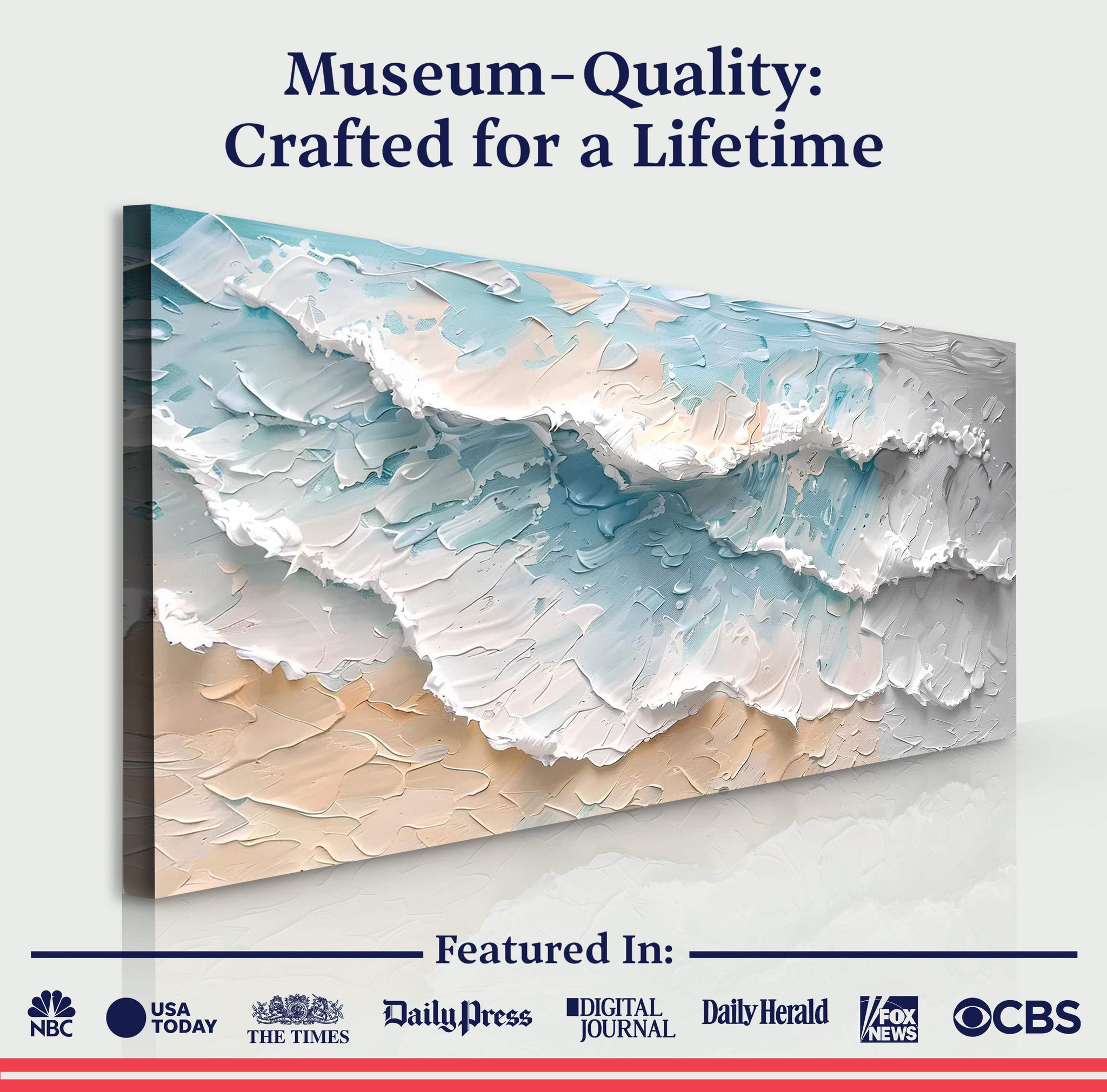 Blue Ocean Coastal Wall Art - Tailored Canvases - Flyclothing LLC