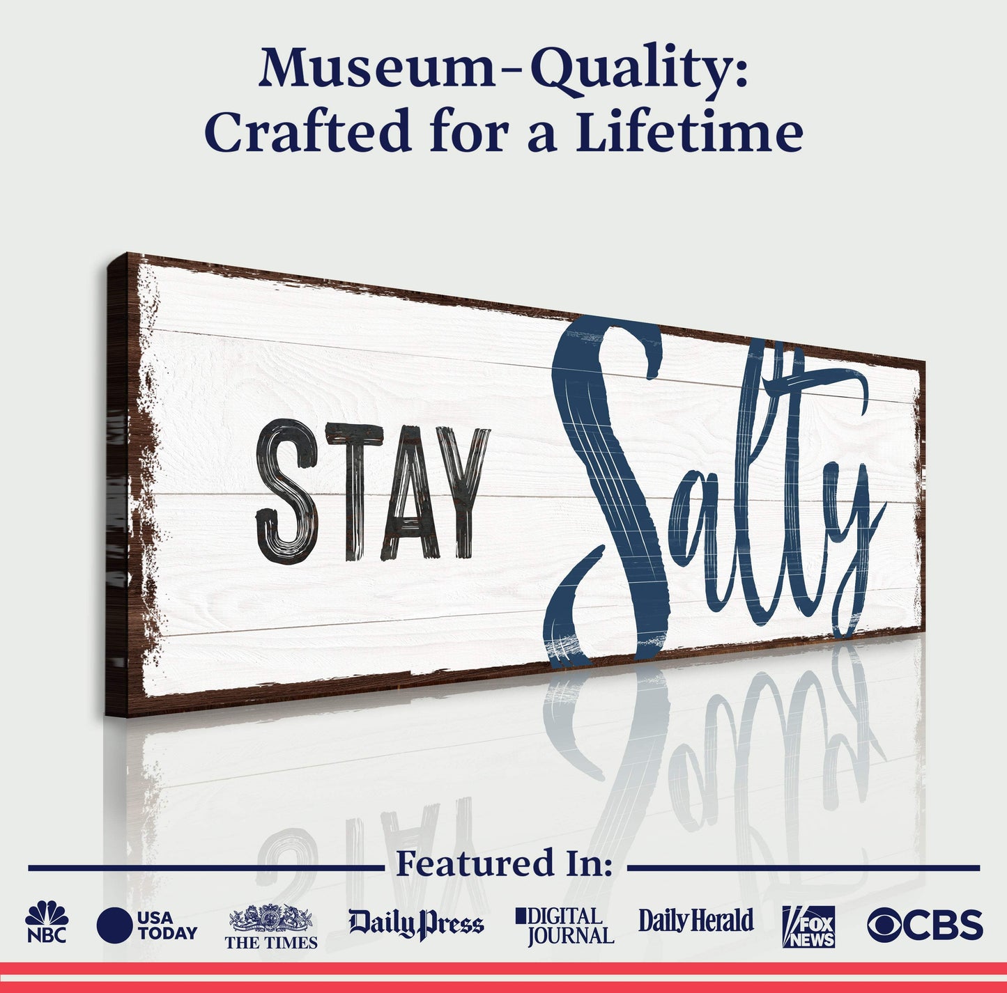 Stay Salty Coastal Sign III - Tailored Canvases - Flyclothing LLC