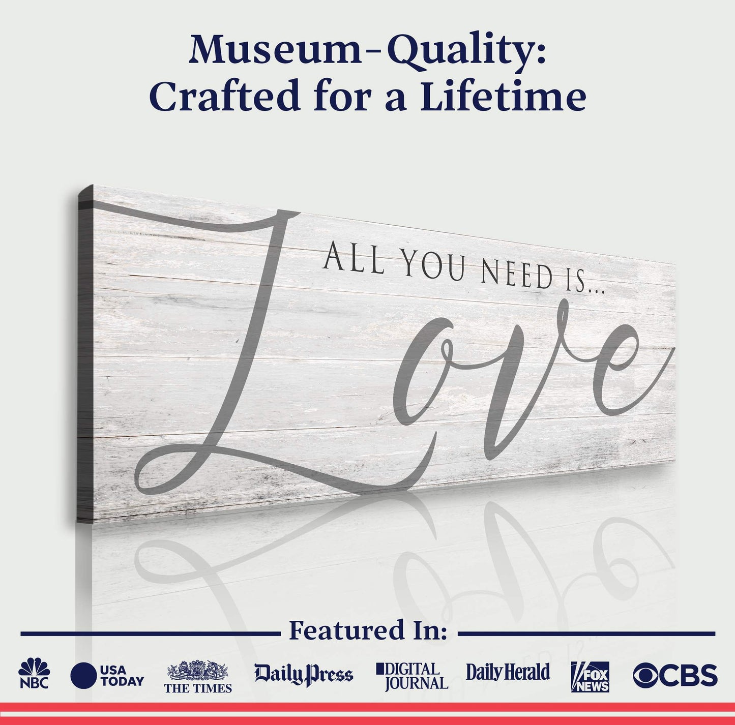 All You Need Is Love Sign IV - Tailored Canvases - Flyclothing LLC